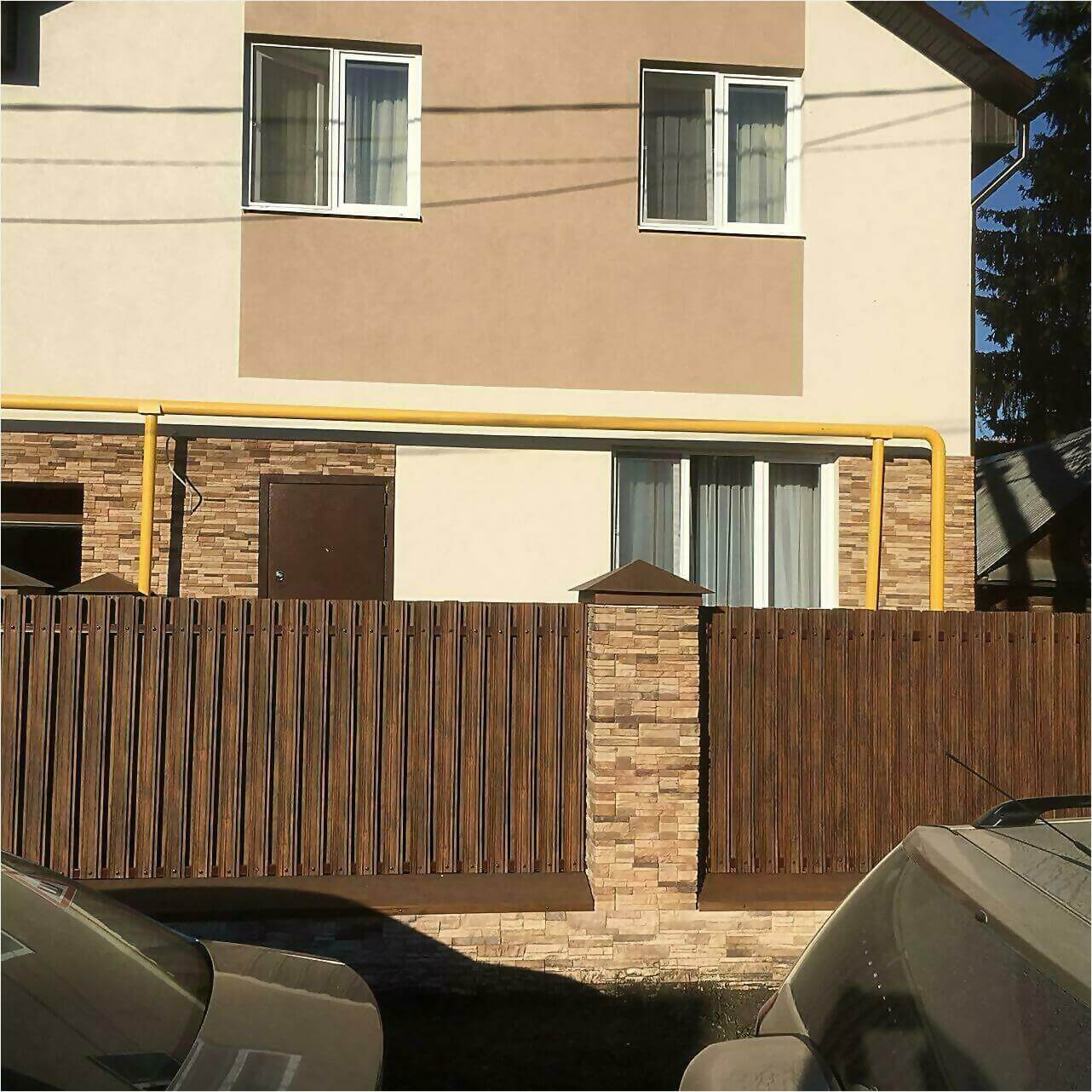 забор из штакетника 70м каштан фото1 в Горно-Алтайске