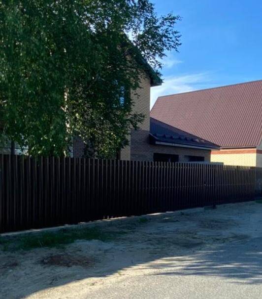 забор из штакетника шоколад фото3 в Горно-Алтайске