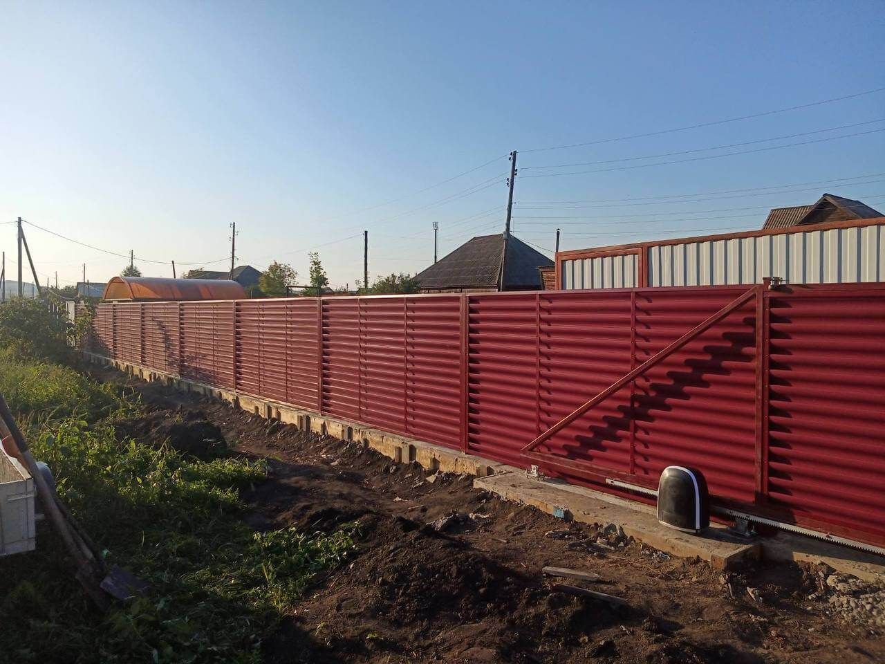 Забор-жалюзи 44м RAL3005/3005 Красное Вино двусторонний фото 3 в Горно-Алтайске