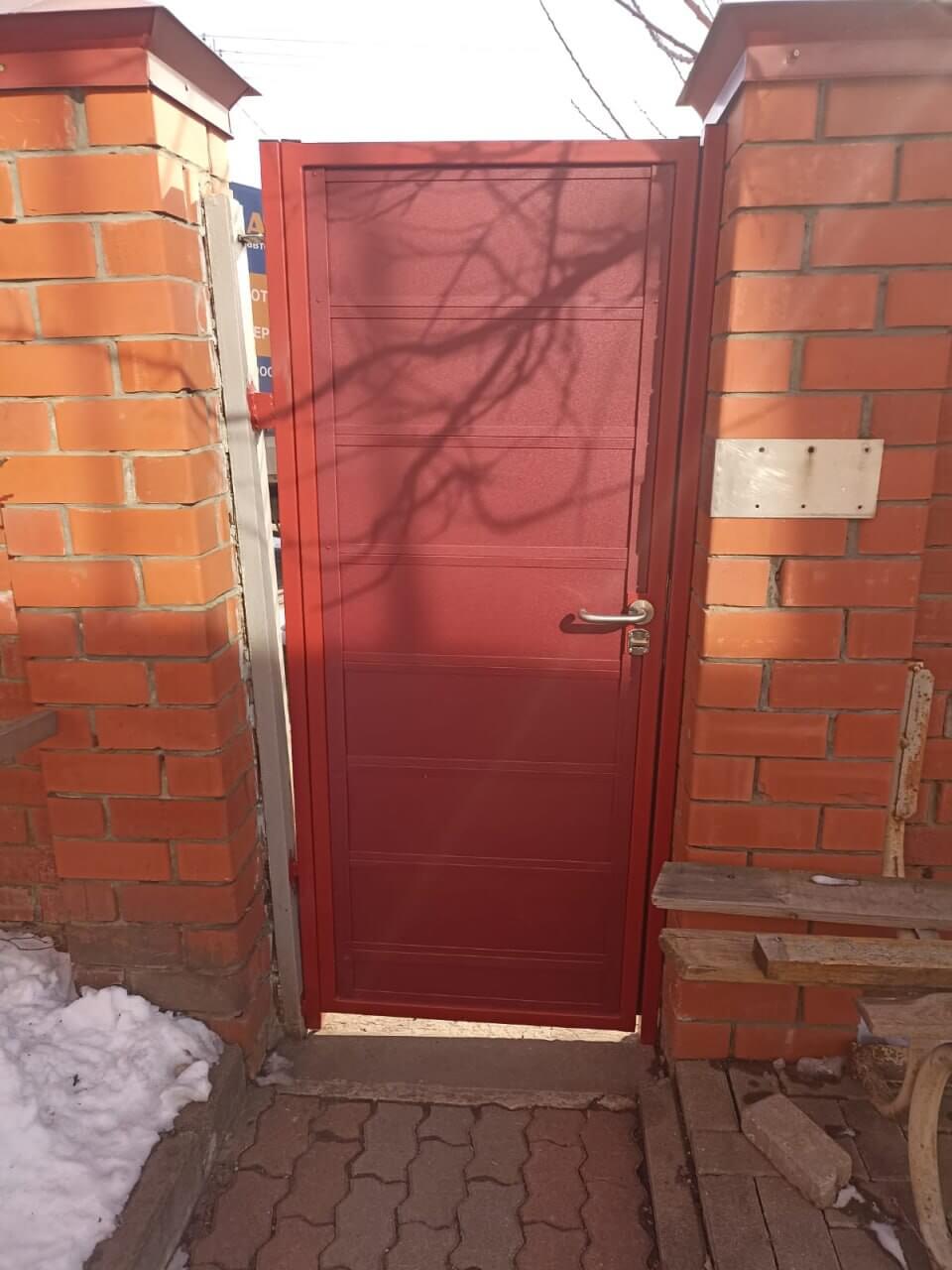 Ворота и калитка из металлопланкена 4м RAL3005 Красное Вино, Стальной Бархат фото 2 в Горно-Алтайске