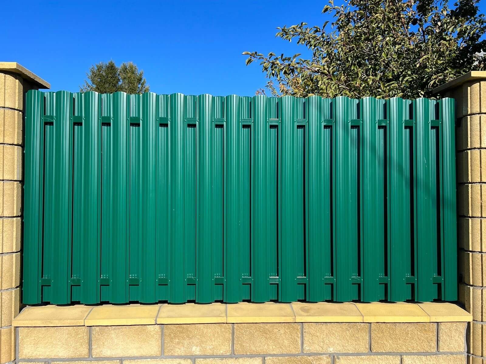Забор из евроштакетника 22м RAL6005/6005 Зеленый Мох двусторонний в Горно-Алтайске
