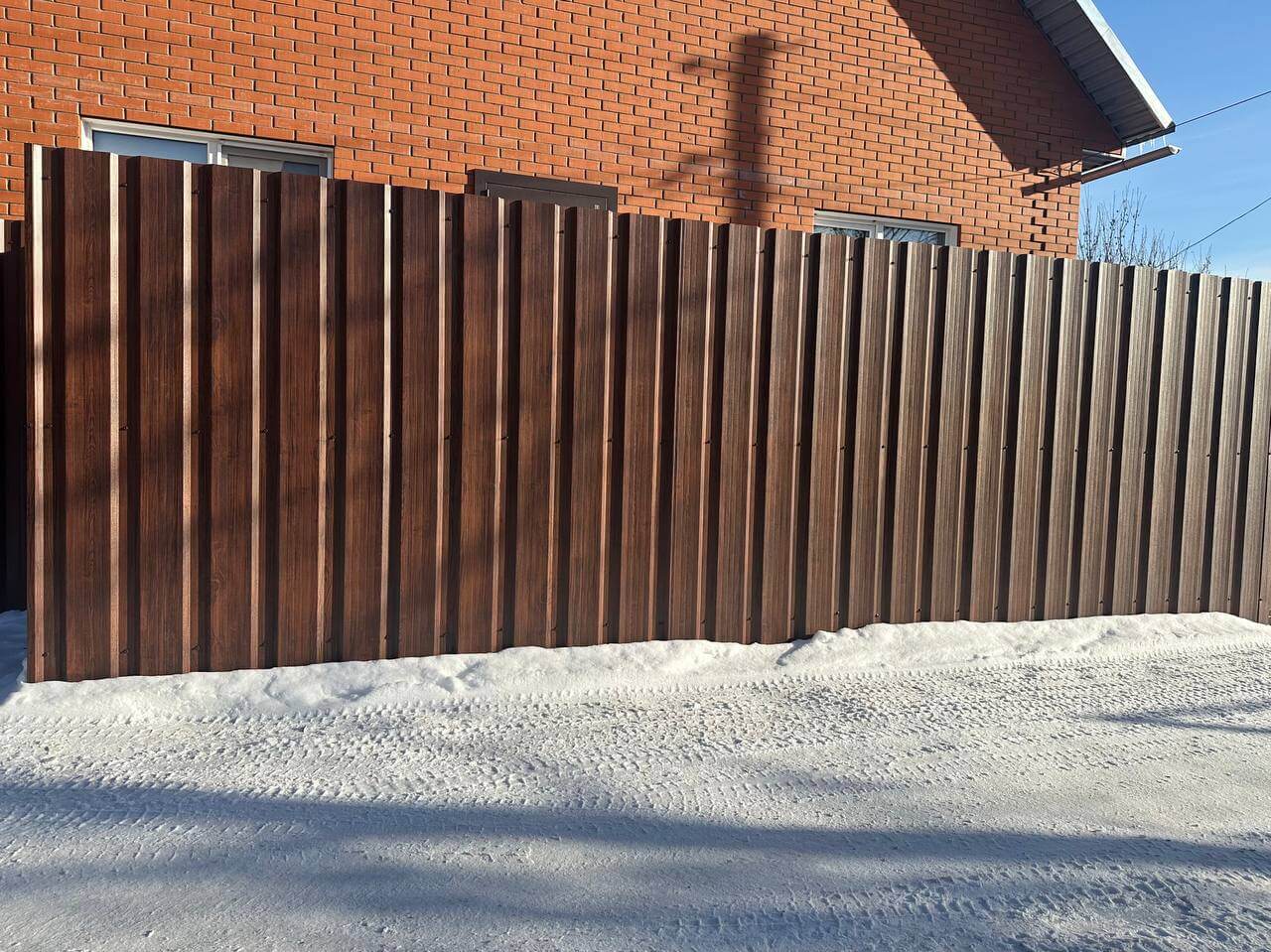 Забор из профнастила НС-21 22м Античное Дерево Принтек фото 4 в Горно-Алтайске