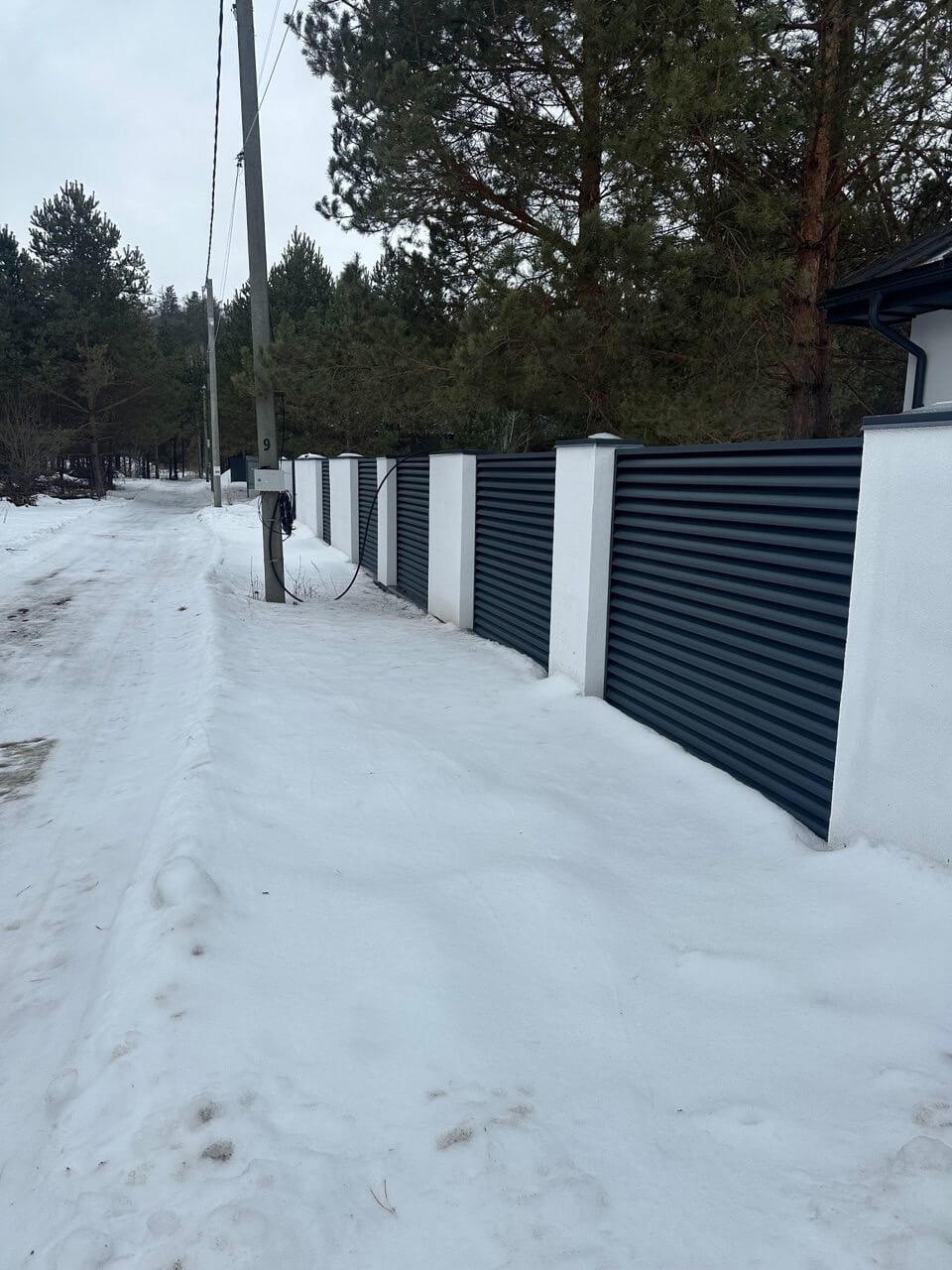 Забор-жалюзи 76м RAL7024/7024 Серый Графит двусторонний МАТТЕ фото 5 в Горно-Алтайске