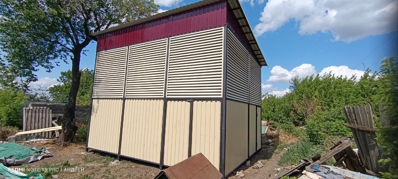 Сенник из ламелей еврожалюзи RAL1015 Слоновая Кость фото 2 в Горно-Алтайске