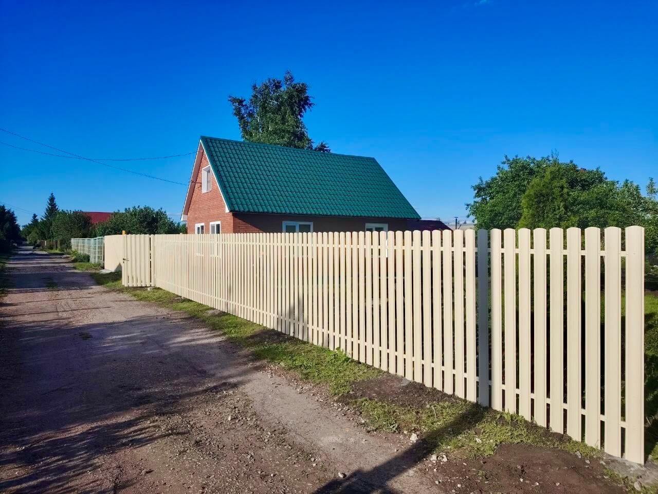 Забор из евроштакетника 16м RAL1015/1015 Слоновая Кость двусторонний в Горно-Алтайске