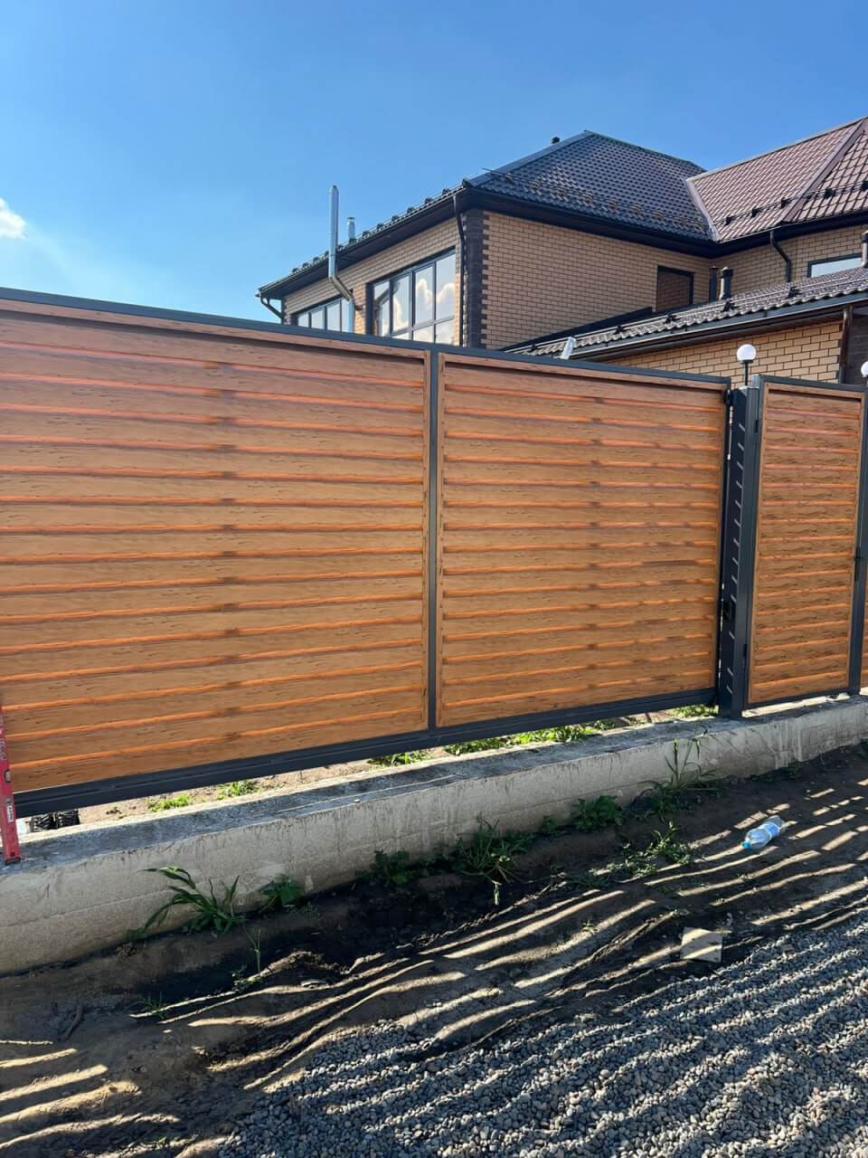 Забор-жалюзи из ламелей Хай-Тек 57м Кипарис 2xPrintech двусторонний фото 3 в Горно-Алтайске